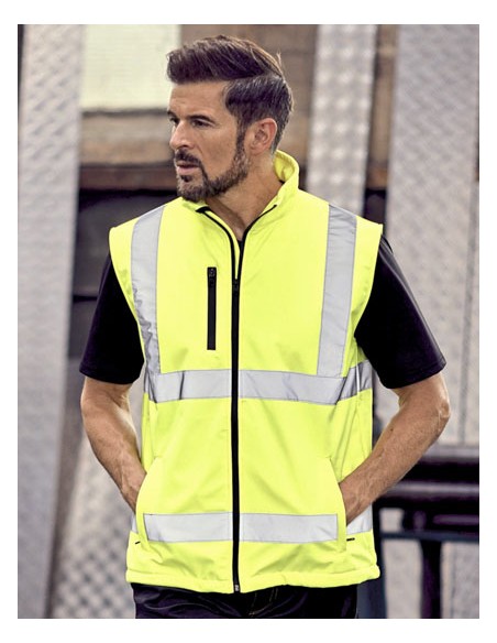 YOK-HV006-Hi-Vis Softshell Gilet 2